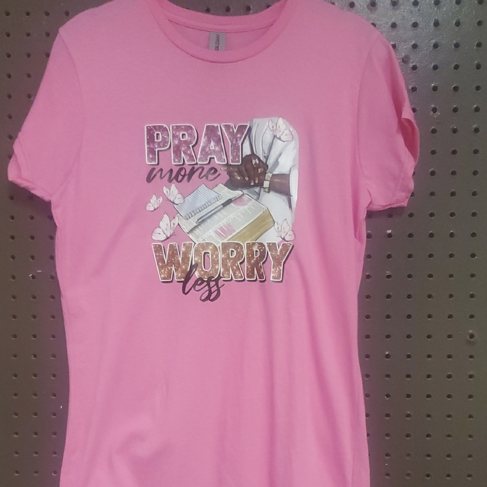 Pray More Inspirational Tee